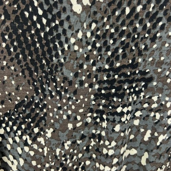 Cabi Multicolor Dappled Dot Deep V Neck Long Sleeve Jersey Wrap Dress Medium - Picture 4 of 6